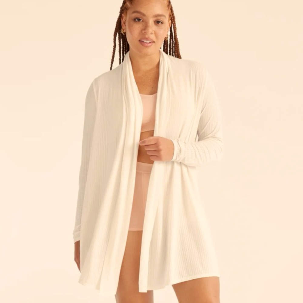 Women’s KNIX Rib Knit Modal Open Front Cardigan Sweater  XXL